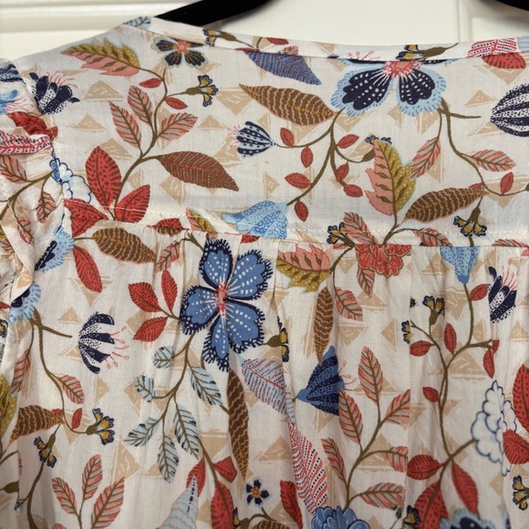 Old Navy Ruffle-Trim Smocked Floral Top - Picture 7 of 9